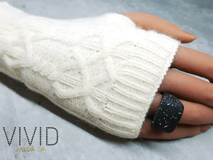 Knit Glam Glove - Ivory