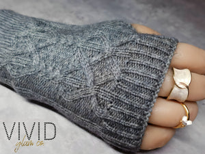 Knit Glam Glove - Slate Grey