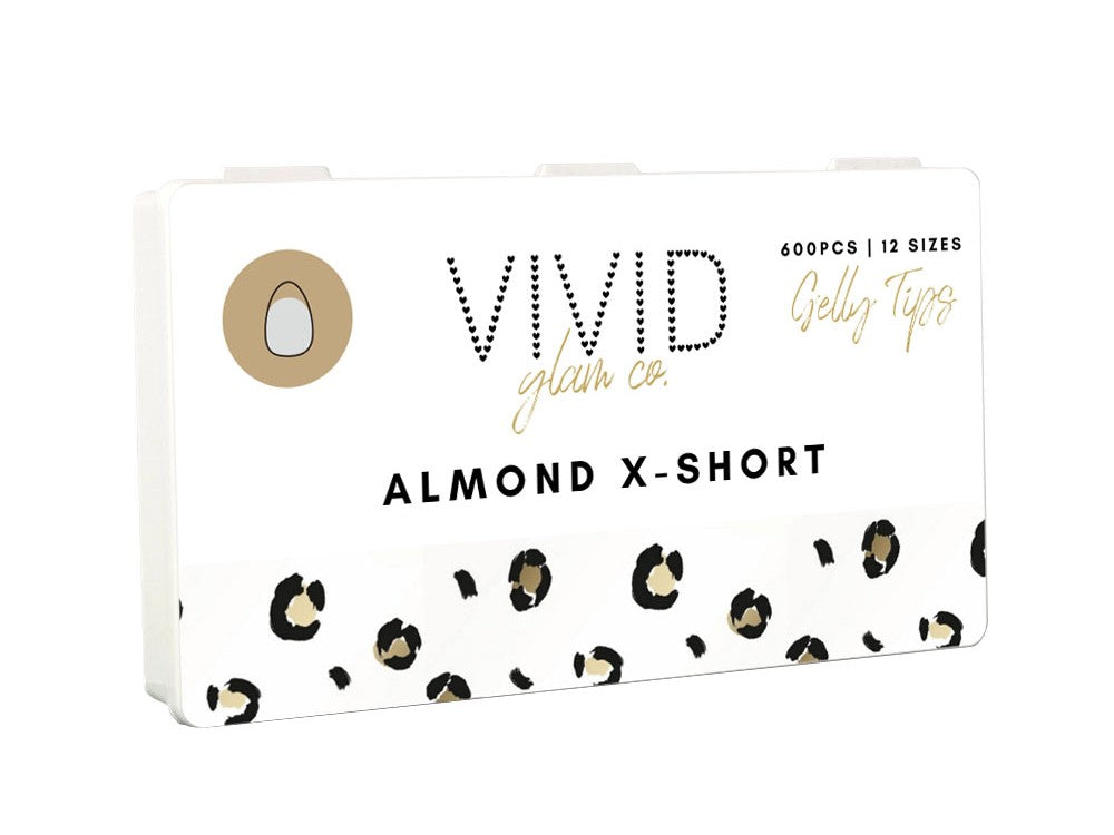 Alomnd X-Short Gelly Tips, Gel Nail Vivid Glam Co