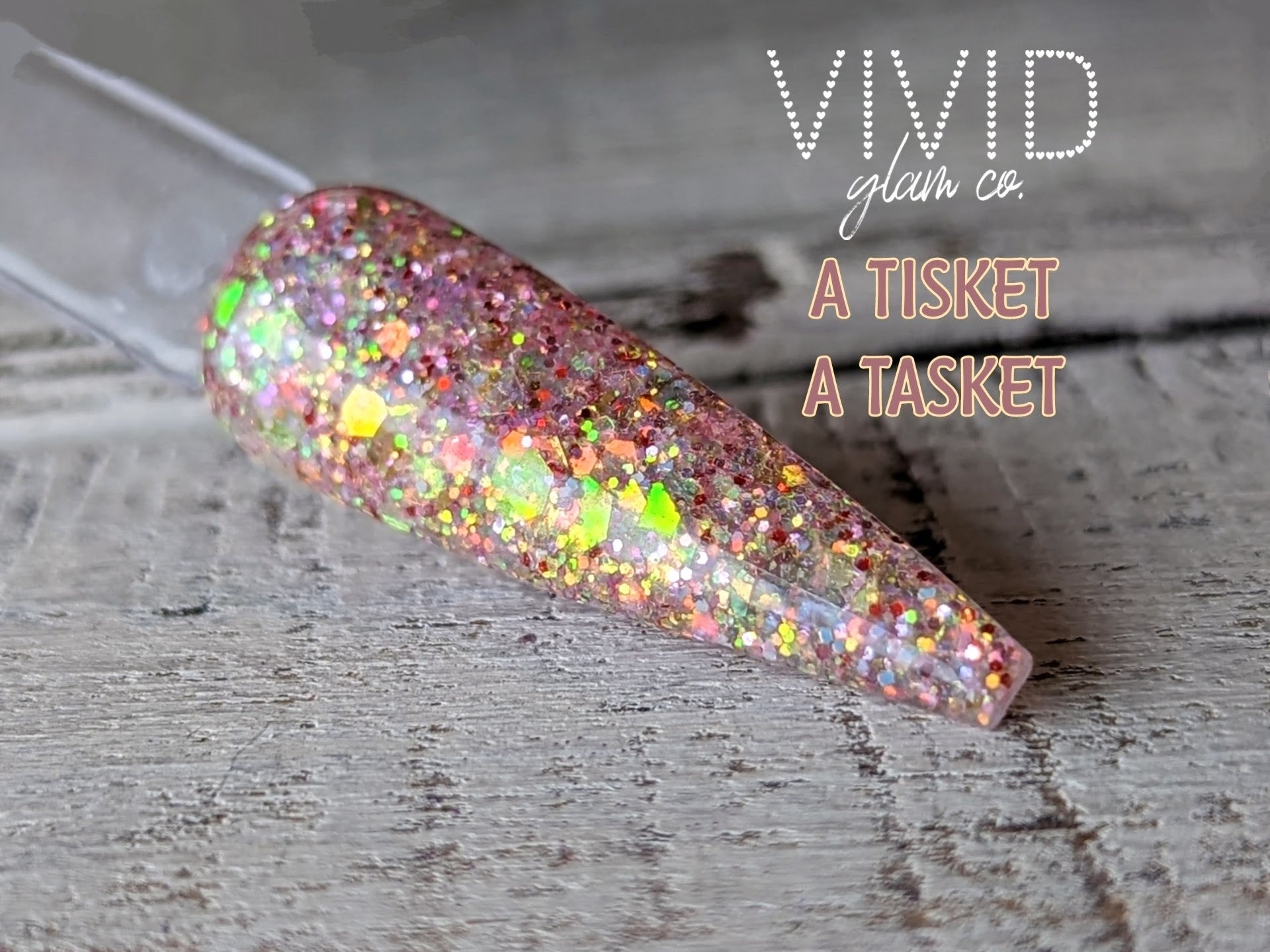 A Tisket A Tasket Nail Dip Powder Vivid Glam Co
