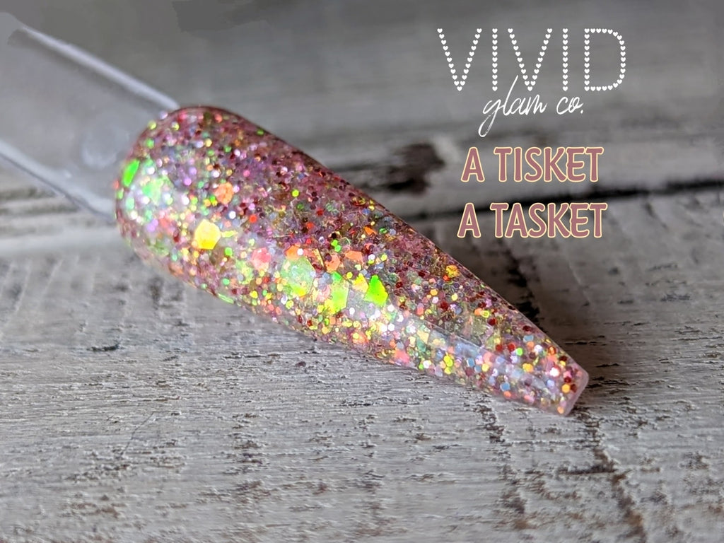 A Tisket A Tasket Nail Dip Powder Vivid Glam Co