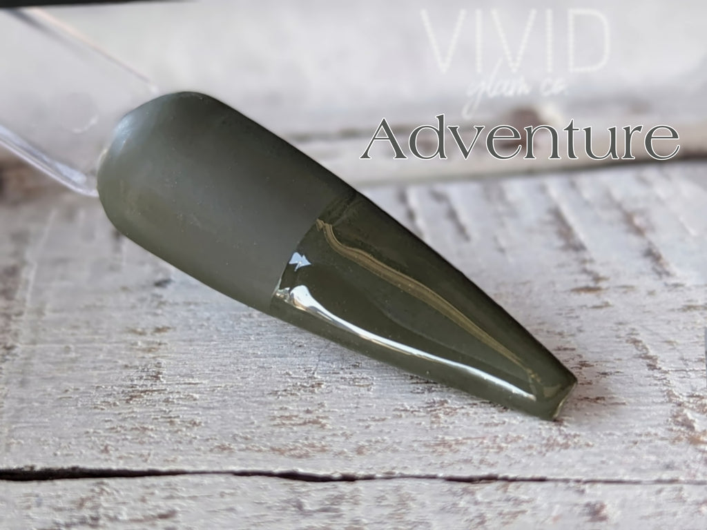 Adventure Nail Dipping Powder, Dip Nails Vivid Glam Co. Green Fall Nails