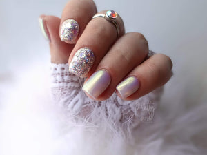 Lace Glam Glove - White