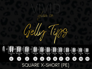 Square X-Short Gelly Tips (Pre-Etched)