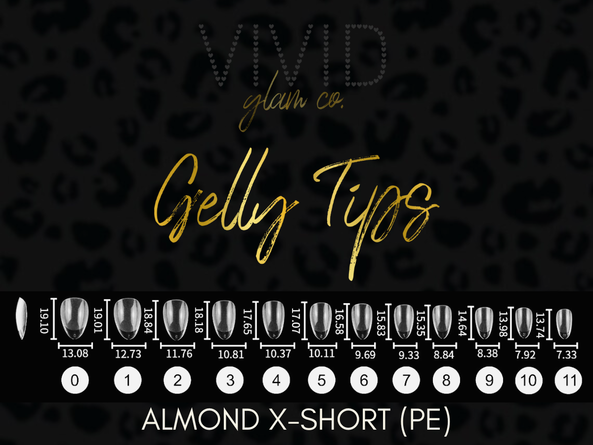 Almond X-Short Gelly Tips (Pre-Etched)