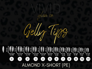 Almond X-Short Gelly Tips (Pre-Etched)