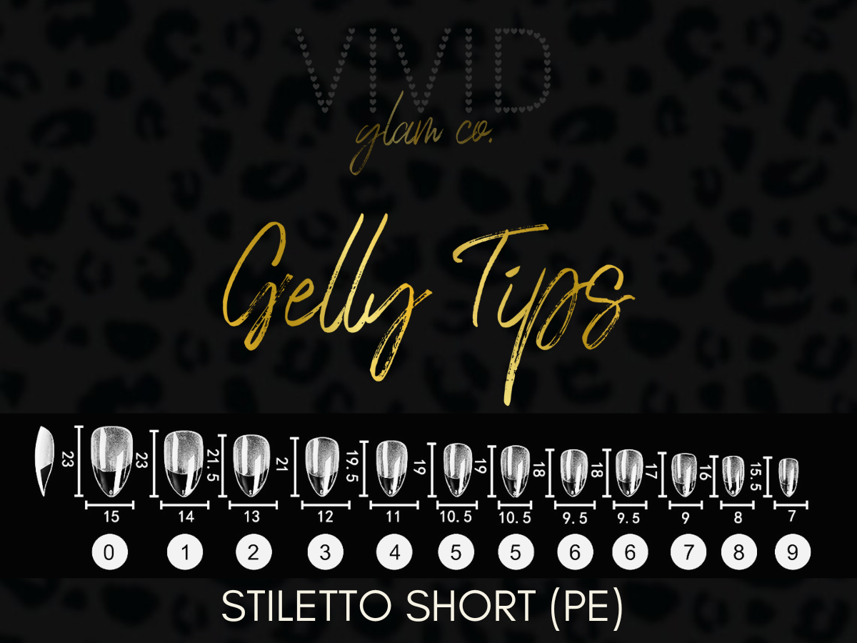 Stiletto Short Gelly Tips (Pre-Etched)