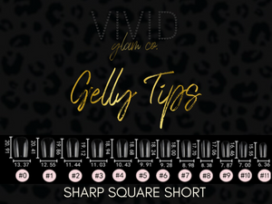 Sharp Square Short Gelly Tips