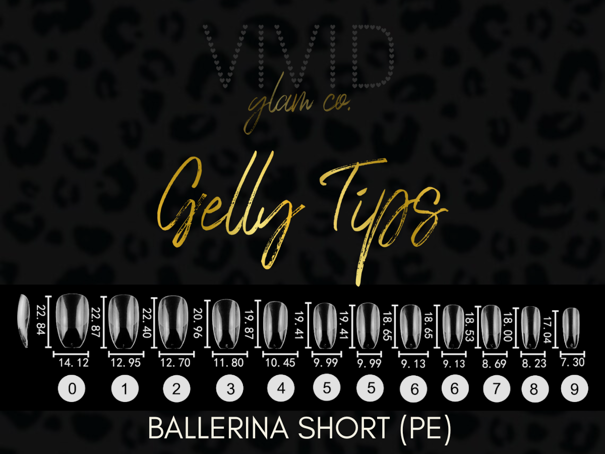 Ballerina Short Gelly Tips (Pre-Etched)