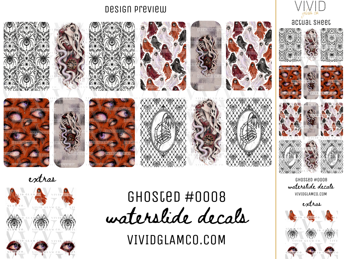 Ghosted #0008 - Waterslide Nail Decals