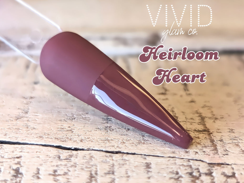Heirloom Heart Solid Dip Powder  Berry Mauve VIVID GLAM CO LLC
