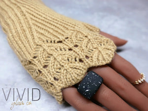 Knit Glam Glove - Honey