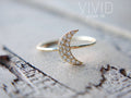 Crescent Moon Ring (925)
