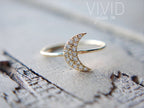 Crescent Moon Ring (925)