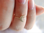 Crescent Moon Ring (925)