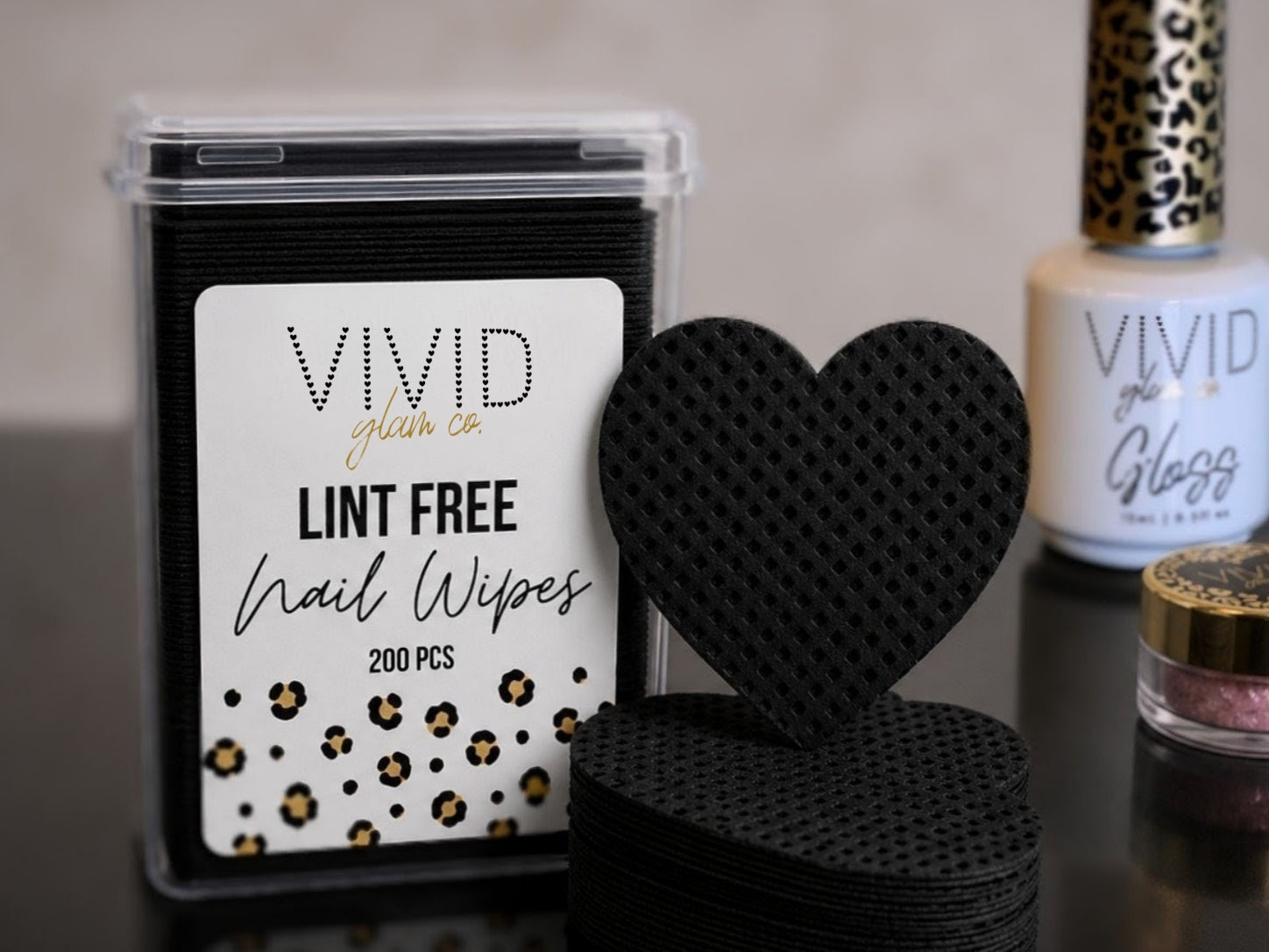 Lint Free Nail Wipes - Heart