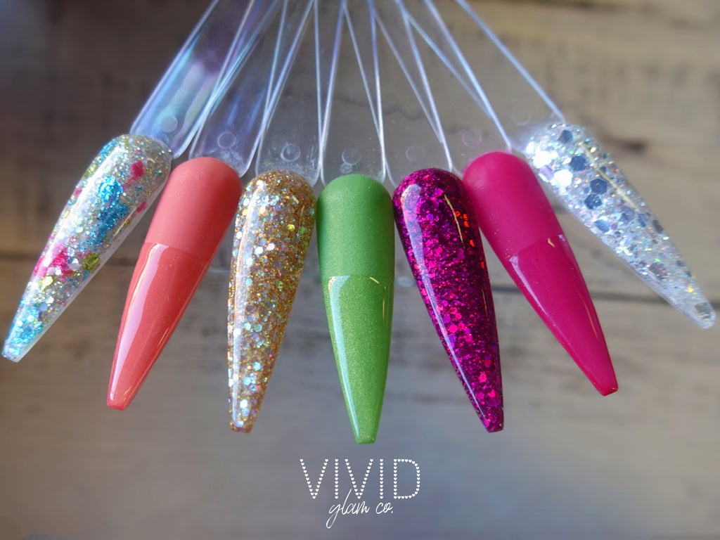 The Finial Straw Dip Powder Nails Collection, VIVID GLAM CO