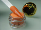A collection of nail dip powder kit items including bottles of glue, activate, and gloss, a jar of dip powder, a nail tool kit with a file and brush, and additional replacement brush/cap.