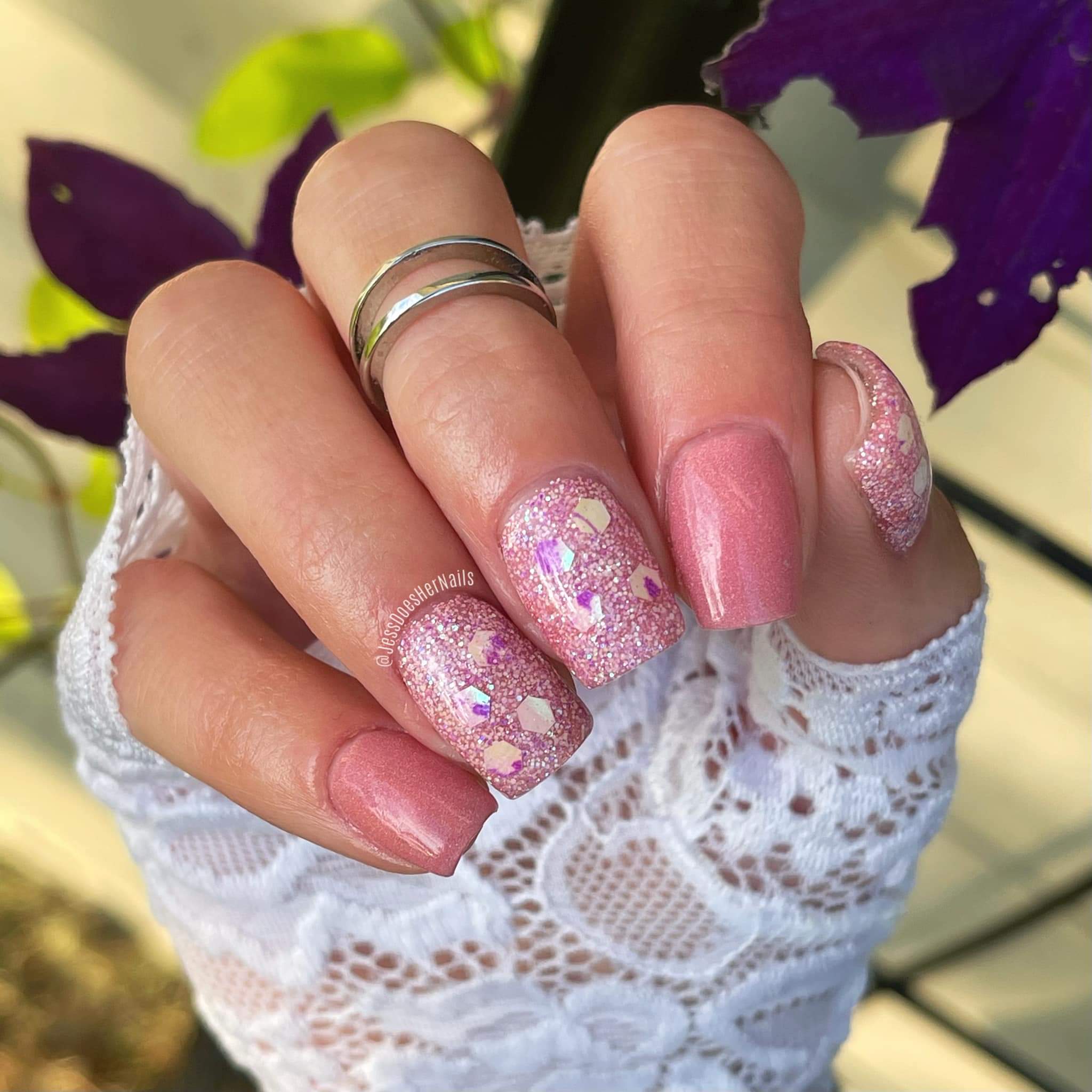 Rose Colored Glasses - Shimmer Dip Powder