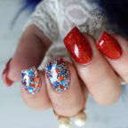 Red, White, & Boujee - Glitter Dip Powder