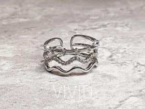 Triple Wave Ring - Silver