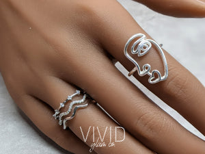 Triple Wave Ring - Silver