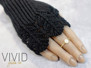 Knit Glam Glove - Black