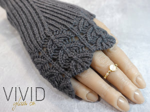 Knit Glam Glove - Charcoal