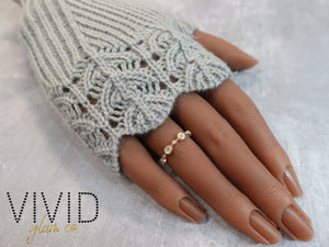 Knit Glam Glove - Grey