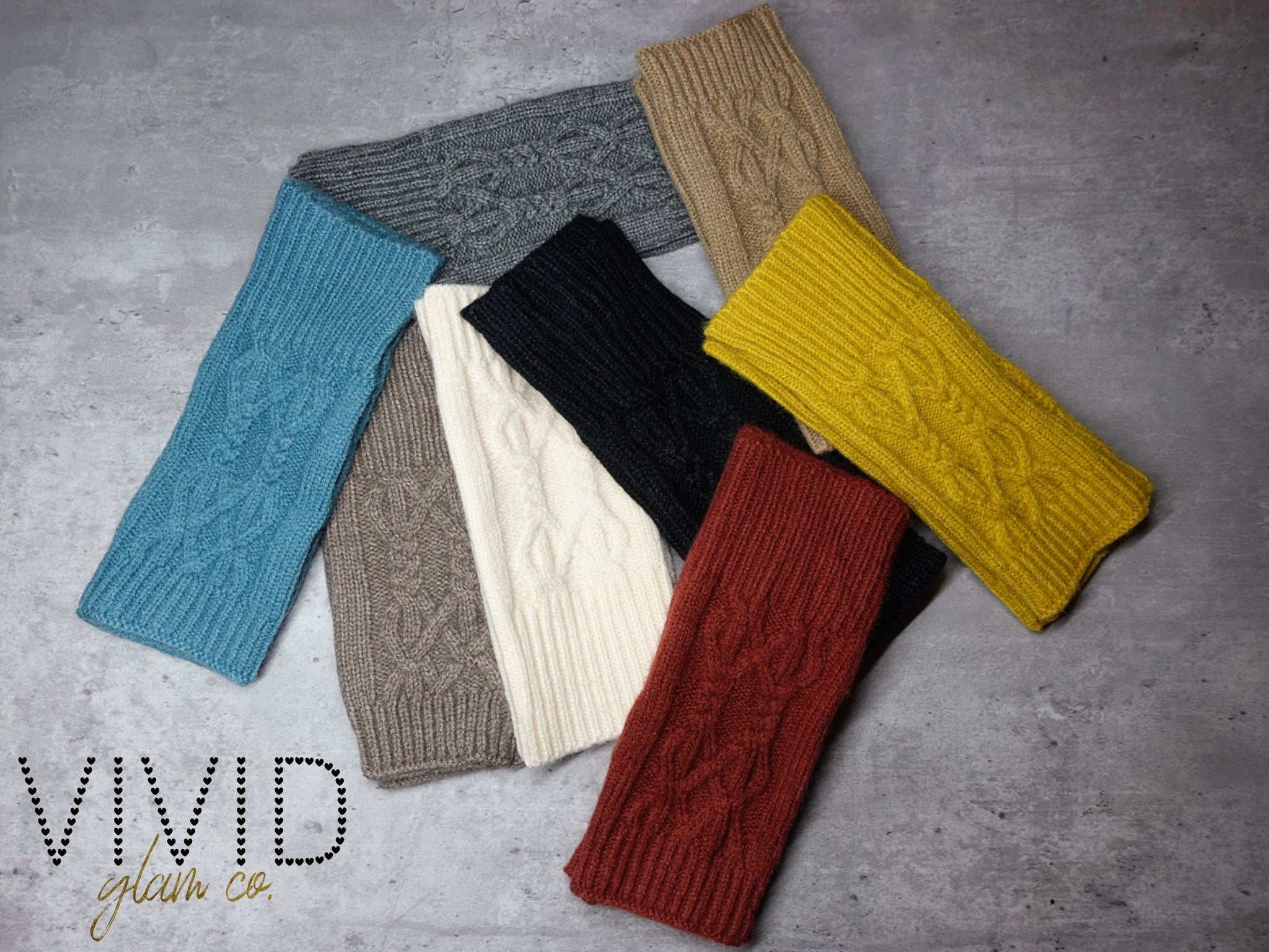 Knit Glam Glove - Slate Grey