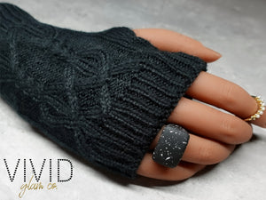 Knit Glam Glove - Midnight Black