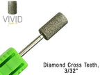 Diamond Cross Teeth Bit, 3/32", Medium