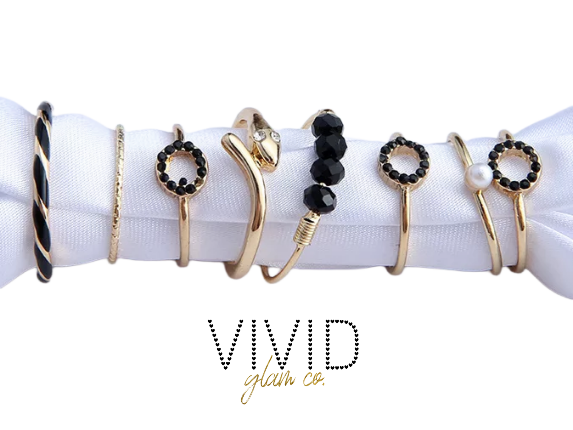 Edgy Ring Set (8pc)