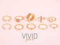 Glam Gold Ring Set (10pc)