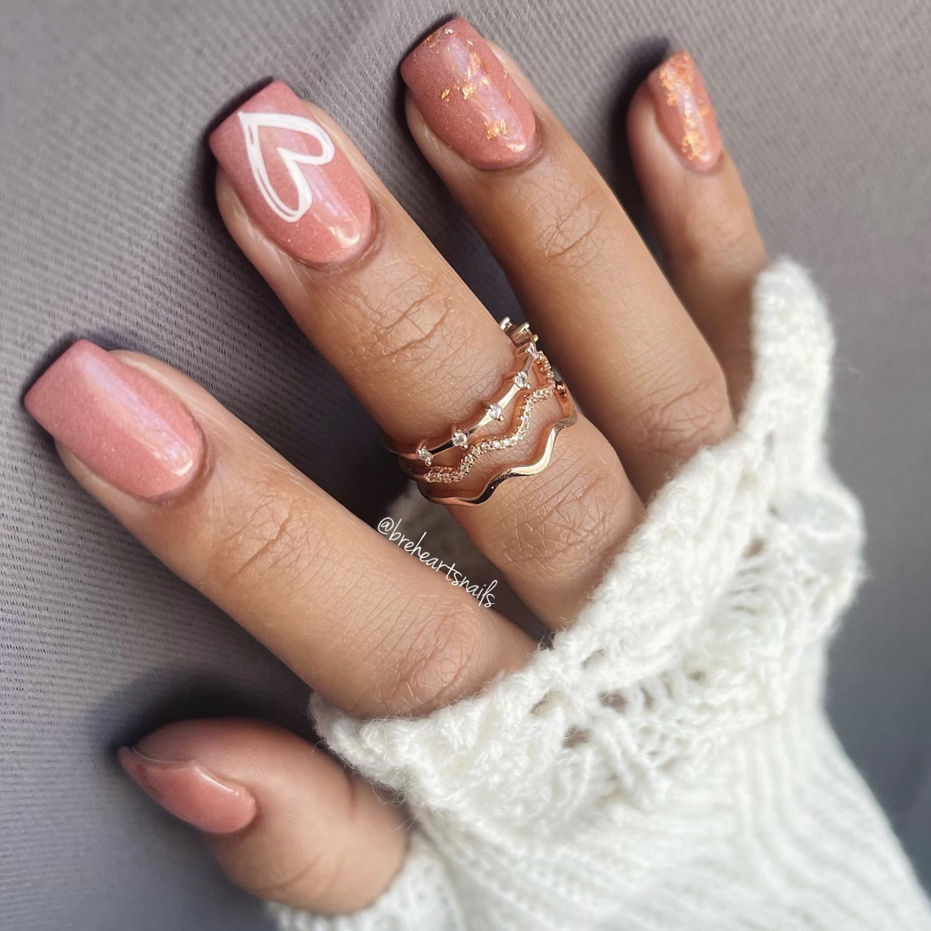 Triple Wave Ring - Rose Gold