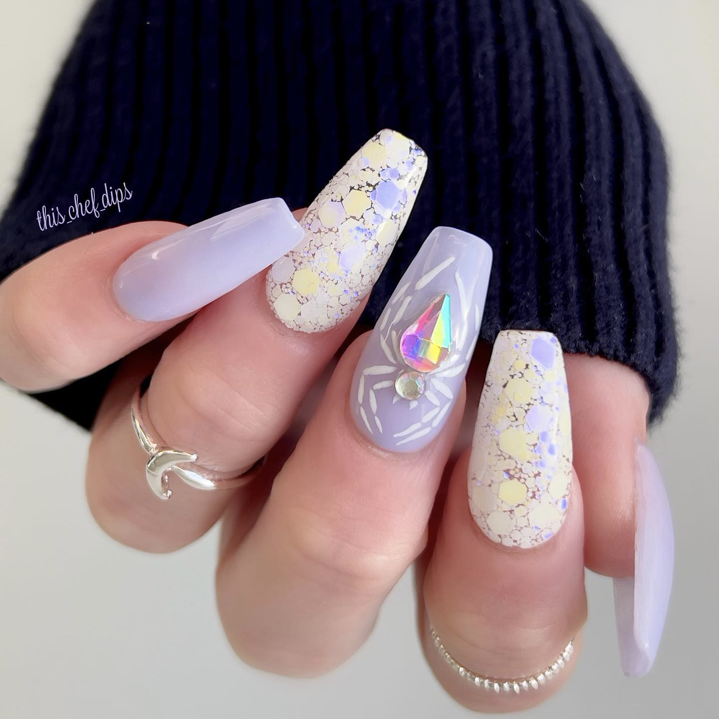 White Noise - Glitter Dip Powder