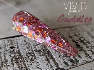 cuddles-glitter dip powder vivid glam co